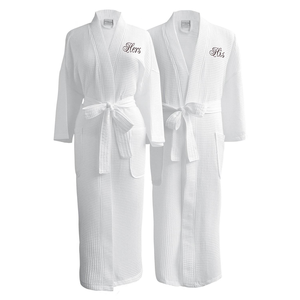 Accappatoio da uomo con stampa romantica Waffle in cotone 100% traspirante Set di vestaglia con Logo personalizzato XXL <span class=keywords><strong>Plus</strong></span> Size per uso domestico <span class=keywords><strong>notte</strong></span> invernale - Product Image 1
