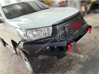 Pare-chocs avant en acier Armando pour Hilux Revo 2015-2020, accessoires de voiture 4x4 avec éclairage LED, support de treuil, pare-chocs de voiture