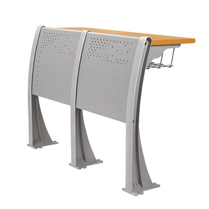 Sillas Escolares Mingzhong de Aleación de Aluminio con Asiento Metálico Escalonado y Escritorio de Madera para Uso Educativo - Product Image 2