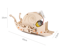 Kit de Modelo de Caracol Mecánico de Madera Wincent DIY, Juguete Educativo de Ciencia STEM con Motor para Niños