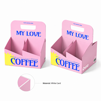 Boîte de transport portable pour café avec poignée, personnalisée, en carton blanc, support pour gobelets de boissons, emballage avec séparateur et poignée découpée