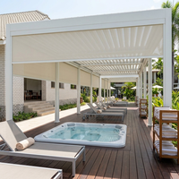 Pergola Classique Haut de Gamme en Aluminium Motorisée à Double Toit Imperméable, Design Villa, pour l'Afrique du Sud