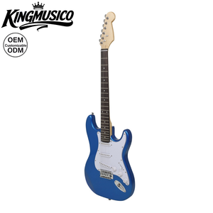 Chitarra Elettrica <span class=keywords><strong>Classica</strong></span> Stile ST in Legno Massello Blu Metallizzato con Pickup SSS, Strumento Elettrico Rock per Principianti, Vendita all'Ingrosso - Product Image 5