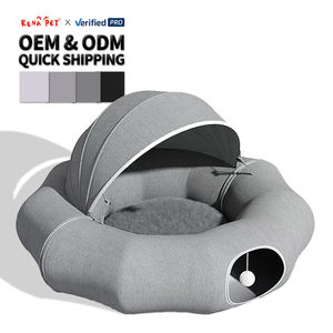 Venta al por mayor plegable Suede Cat Donut Tunnel - Product Image 1