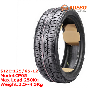 Nouveau <span class=keywords><strong>pneu</strong></span> tubeless YUEBO 125/65-12 en caoutchouc naturel pour <span class=keywords><strong>moto</strong></span>, résistant à l'usure et antidérapant pour scooter et vélo électrique - Product Image 1