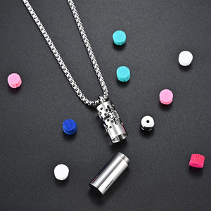 2023 vente chaude Tagor bijoux acier parfum bouteille pendentif huile essentielle parfum stockage fendu stockage parfum Diffusion cou - Product Image 2