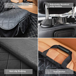 Funda Protectora para Asiento de Coche para Mascotas, Impermeable, Multifuncional, de Viaje, Sostenible, Material Oxford, Antideslizante, para el Asiento Delantero - Product Image 5