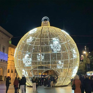 Walk Through Christmas <b>Ball</b> Gateway Large Outdoor Arch for Theme Park Market and Pedestrian Street - Product Image 6