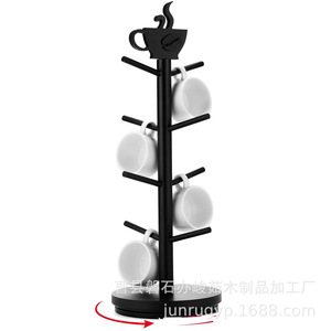 Rotating Cup Holder With Stand 3.6 Inch Diameter Multipurpose Draining Rack For <b>Kitchen</b> Storage - Product Image 2
