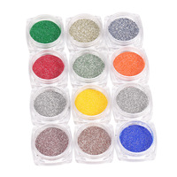 Poudre à ongles à pigment holographique scintillant réfléchissant Flash Diamond Nail Gold and Silver Chrome Pigment Dip Nail Powder