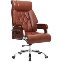Chaise de bureau de direction en cuir synthétique de luxe au design moderne pour PDG et managers
