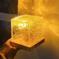 Moderne 16 couleurs ABS/PC Aurora effet dynamique lampe de bureau de chevet USB Source de lumière LED créatif fille cadeau eau ondulation atmosphère