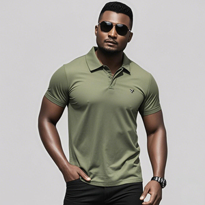 Bavero ad asciugatura rapida <span class=keywords><strong>t</strong></span>-shirt sportiva da uomo ampia estate cappotto da esterno allenamento tattico a maniche corte reale <span class=keywords><strong>CS</strong></span> Casual all'ingrosso - Product Image 2