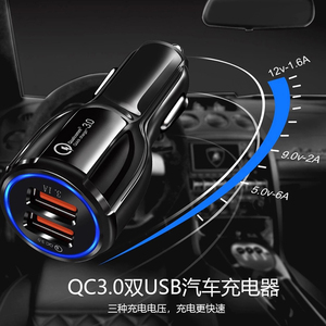 Abilkeen Hot Bán 3.1A Điện Thoại Di Động Sạc Nhanh Phổ 2 Cổng USB Sạc Nhanh 3.0 Xe Sạc Adapter Kép USB - Product Image 3