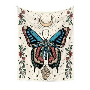 INS Bohemian Tapestry Room Decoration Hanging Cloth Floral Butterfly Tapestry B & B decorazione sfondo arazzo da parete home deco