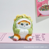 Porte-clés en peluche chaton, chat, requin, chat kawaii, animaux en peluche, petits chats, breloque de sac