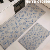 Tapis anti-fatigue en mousse PVC rembourré, antidérapant, confortable, 6 motifs floraux, imperméable, facile à nettoyer