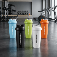 Bouteille d'Eau en Plastique PP pour Shaker de Protéines de Sport et de Gym, 400ml 600ml, Personnalisée avec Logo, Vente en Gros