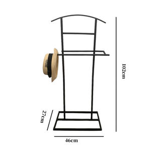 Billion Heavy-Duty Free Standing Valet Stand Salon Vêtements Organisateur Vêtement <span class=keywords><strong>Rack</strong></span> Crochets pour Hommes Costumes Vestes - Product Image 6