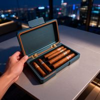 Humidor à cigares en aluminium usiné CNC, boîte à cigares en alliage d'aluminium anodisé, joint hermétique pour le stockage des cigares, logo personnalisé