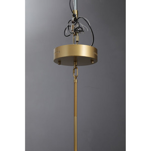 Lustre moderne de luxe à plusieurs niveaux, en <span class=keywords><strong>laiton</strong></span> doré avec sphères de cristal, lumière LED à économie d'énergie blanc chaud doux 2700K - Product Image 6
