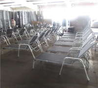 Lit solaire d'extérieur, bras en fer, fauteuil de salon, pour Patio jardin