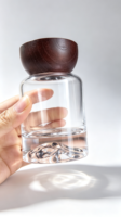 Bouteille en verre vide pour diffuseur de parfum 120 ml, base épaisse, pour parfum d'intérieur, impression personnalisée
