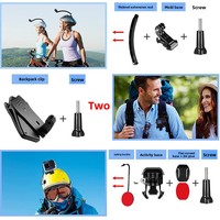 Kit d'accessoires pour caméra d'action 61 en 1 pour GoPro Hero 13 12 11 10 9, boîtier étanche, support de poitrine/tête, support de vélo, étui de transport