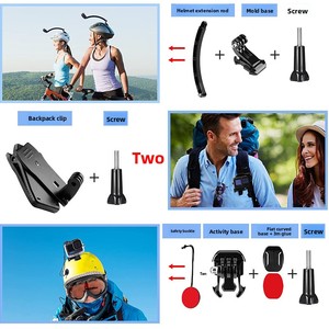 Kit d'accessoires pour caméra d'action 61 en 1 pour <span class=keywords><strong>GoPro</strong></span> Hero 13 12 <span class=keywords><strong>11</strong></span> 10 9, boîtier étanche, support de poitrine/tête, support de vélo, étui de transport - Product Image 2