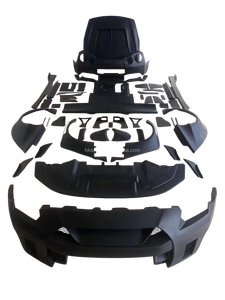 ชุดแต่งรอบคันรุ่นที่ 2 สำหรับ GTR สไตล์ LB คาร์บอนไฟเบอร์ กันชน สเกิร์ตข้าง ซุ้มล้อ ฝากระโปรง สปอยเลอร์ แบบติดตั้งด้วยสกรู อัพเกรด - Product Image 2