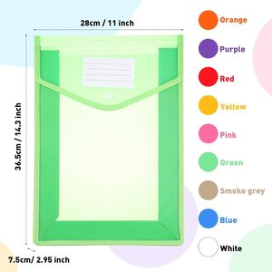 Plastic Dossiermappen Legale Grootte Uitbreidbare Documentmap Met Drukknopsluiting - Product Image 3