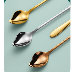 Cuchara Mezcladora de Acero Inoxidable 304 DFC04, Mango Cuadrado, Cuchara para Postres Helados, Cuchara para Mezclar Miel - Product Image 2