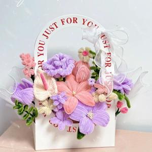 Ramo <span class=keywords><strong>de</strong></span> Girasoles Artificiales Hechos a Mano con Limpiapipas, Caja <span class=keywords><strong>de</strong></span> Regalo Portátil <span class=keywords><strong>de</strong></span> Papel, Regalo Artesanal para Bodas y San Valentín, Venta al por Mayor - Product Image 4