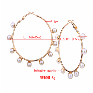 Reina al por mayor pendientes de la joyería de moda chapado en oro, pendientes de las mujeres pendientes de aro - Product Image 3