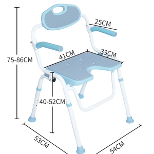Heavy Duty 4 in 1 Toilet Chair 120kg Load Capacity Shower Chair Bedside Commode Raised Toilet Seat for Elderly Bariatric Adults - Product Image 1