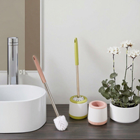 Ensemble de supports de brosse de toilette en PP écologique, brosse à récurer pour le nettoyage des toilettes et des cuvettes de salle de bain