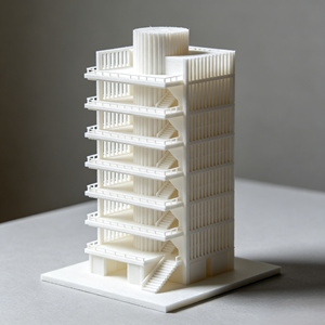 Modelo de Edificio Moderno de Gran Altura Impreso en 3D con PLA FDM, Prototipo Arquitectónico Personalizado para Exhibición de Diseño y Planificación Urbana - Product Image 1