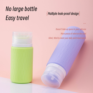 Bouteilles de voyage personnalisées avec logo, approuvées par la TSA, en silicone réutilisable, étanches, contenants pour articles de toilette, 90 ml, pour cadeaux d'hôtel, promotionnels - Product Image 4