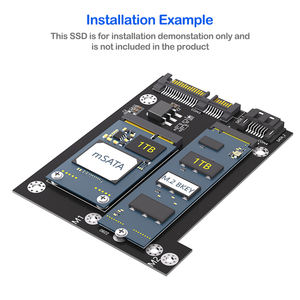 محول <span class=keywords><strong>M</strong></span>.<span class=keywords><strong>2</strong></span> NGFF إلى III SSD MSATA <span class=keywords><strong>2</strong></span> في 1 يدعم الأقراص الصلبة SSD بحجم 2230-2280 لأجهزة الكمبيوتر المكتبية، موسع معدني متوفر في المخزون - Product Image 4