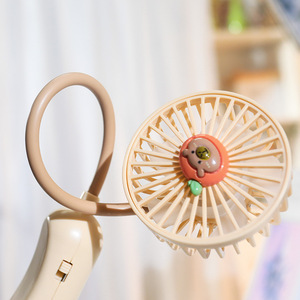 Portable Neck Fan With Dual Blades Rechargeable <b>Battery</b> <b>Operated</b> For Outdoor Use 2W DC Motor Button Control - Product Image 4