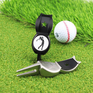 Vente en gros outil de réparation de <span class=keywords><strong>gazon</strong></span> de golf en métal blanc porte-cigare multi-outils outils de divot de golf - Product Image 5