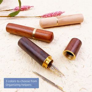 Porte-aiguilles à coudre <span class=keywords><strong>en</strong></span> <span class=keywords><strong>bois</strong></span> organisateur boîte de rangement Portable pour broderie point de croix fournitures - Product Image 2