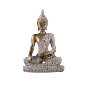 2323 Großhandel Neuheiten Feng Shui Dekoration Ornamente Lord Budha-Home Statue Kleine billige Harz Lucky Buddha Statue