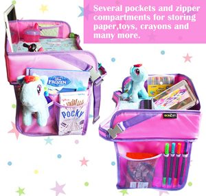 Free sample Portable Oxford Material Lap <b>Desk</b> For Kids For Airplane Travel Kids Play And Seat Organizer With Storage Function - Product Image 4