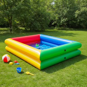 Piscina Gonfiabile Bianca a Doppio Strato, Grande Piscina Gonfiabile Pieghevole per Bambini, Vasca di Palline per Feste in Giardino e Giochi all'Aperto - Product Image 2