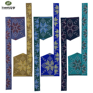 Kit de apliques de traje de bolsillo para hombre africano al por mayor, cuello de escote de punto de cruz bordado para accesorio de ropa DIY - Product Image 1