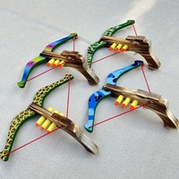 X-bow ensembles pour enfants drôle extérieur tir jouet mousse balle croix arcs enfants classique en bois jouet arbalète