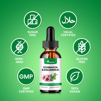 Extrait liquide de Plante de l'Amour-Perçant et de Plante de l'Or (Echinacea Goldenseal) sous Marque Blanche, Gouttes Herbales pour le Bien-être Immunitaire, Digestif et Hépatique Général