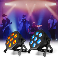 Projecteur LED Slim PAR 7x12W Haute Puissance pour Intérieur, RVB 6-en-1, pour Soirées, DJ, Éclairage de Scène, Boîtes de Nuit et Bars