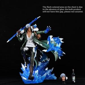 One-Piece LX MAX Series Figurine à double tête Navy Rebel Green Statue Kohza Scene PVC Model Toy Light-Up Feature New AOKIJI - Product Image 4